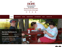 Tablet Screenshot of hopeassociation.org